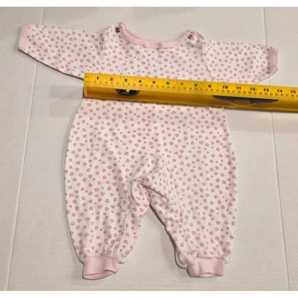 Vintage Honors Baby Bodysuit Green Bears and Pink Hearts Size 3-6 Months - Picture 6 of 6